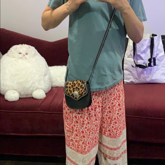 Real leather cheetah print horse hair western bag - Picture 7 of 8